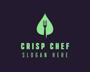 Fork Vegan Food logo design