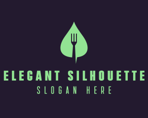 Leaf Fork Vegan Food logo design