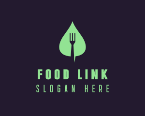 Leaf Fork Vegan Food logo design