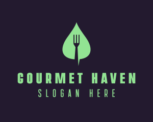 Fork Vegan Food logo design