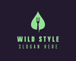 Leaf Fork Vegan Food logo design