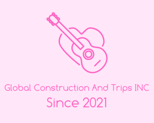 Sound - Pink Guitar Heart logo design