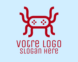Gaming - Red Console Spider logo design
