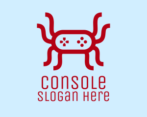 Red Console Spider logo design