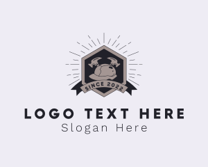 Hexagon - Hipster Construction Worker logo design