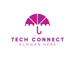 Cellphone - Digital Umbrella App logo design