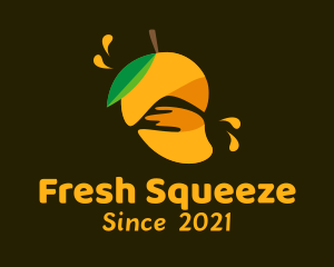 Juice - Mango Fruit Juice logo design