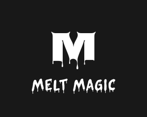 Melt - Liquid Paint Dripping logo design