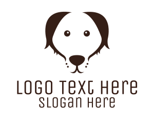Hound - Brown Dog Head logo design