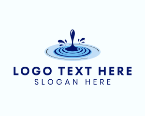 Clear - Water Drop Ripple logo design
