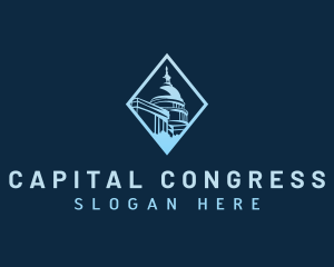 Congress - USA Capitol Landmark logo design