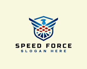 USA Eagle Shield logo design