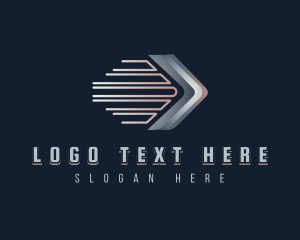 Pointer - Forward Arrow Logistic logo design