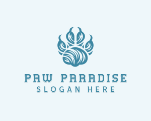 Wildlife Zoo Paw logo design