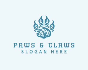 Wildlife Zoo Paw logo design