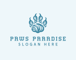 Wildlife Zoo Paw logo design