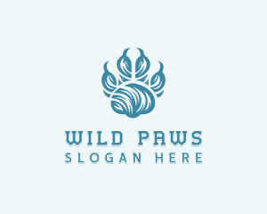 Wildlife Zoo Paw logo design