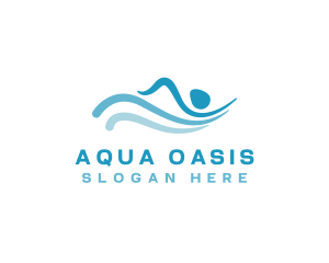 Pool - Swimming Pool Athlete logo design