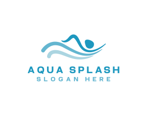 Swimming - Swimming Pool Athlete logo design