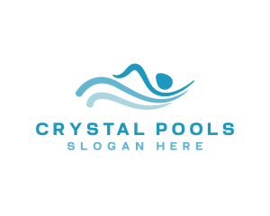 Pool - Swimming Pool Athlete logo design