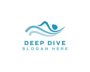 Dive - Swimming Pool Athlete logo design