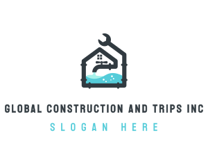 Home Plumbing Pipe Faucet Logo