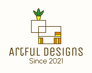 Home Bookshelf Furniture logo design