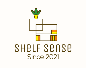 Shelf - Home Bookshelf Furniture logo design