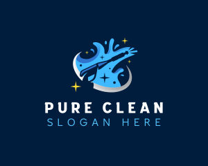 Pressure Wash Cleaning logo design