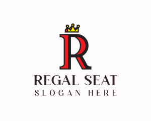 Regal Crown Letter R logo design