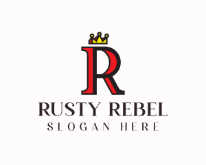 Regal Crown Letter R logo design