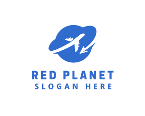 Logistics Airplane Orbit logo design