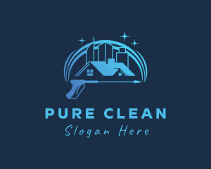 Clean House Building Maintenance  logo design