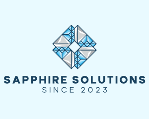 Sapphire - Diamond Crystal Letter O logo design