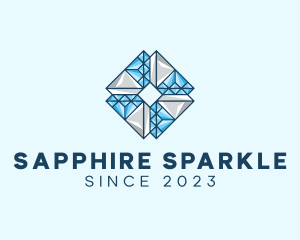 Sapphire - Diamond Crystal Letter O logo design
