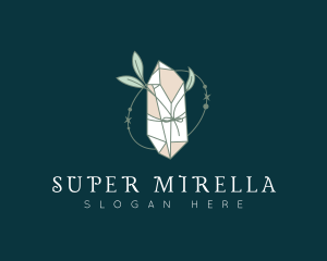 Jewel - Natural Crystal Leaf logo design