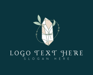 Natural Crystal Leaf Logo