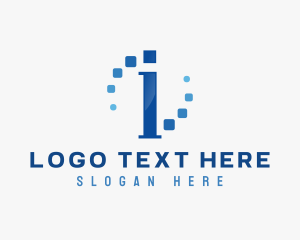 Letter I - Digital Information Tech logo design