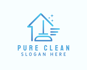 Sparkle Home Cleaning Mop logo design