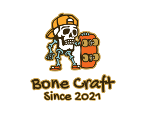 Skeleton - Skeleton Skater Tattoo logo design