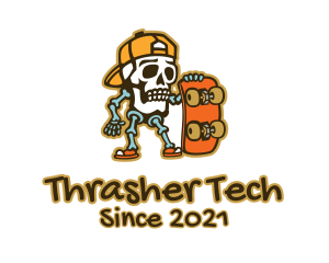 Thrasher - Skeleton Skater Tattoo logo design