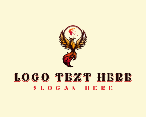 Legendary - Mythical Greece Phoenix logo design