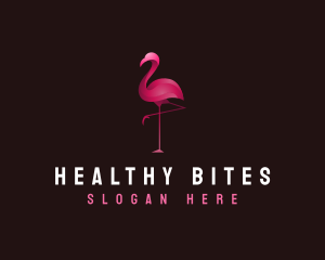 Flamingo Bird Wellness logo design