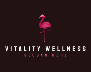 Flamingo Bird Wellness logo design