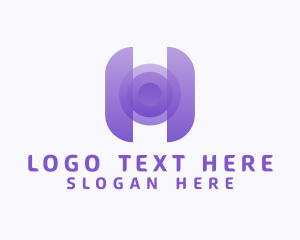 Lens - Cyber Technology Letter H logo design