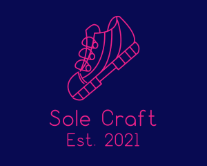 Thick Sole Sneaker Line logo design