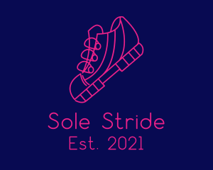 Thick Sole Sneaker Line logo design