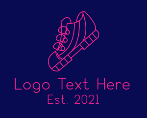 Designer Sneaker - Thick Sole Sneaker Line logo design