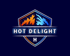 Hot Cold HVAC logo design