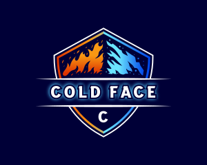 Hot Cold HVAC logo design